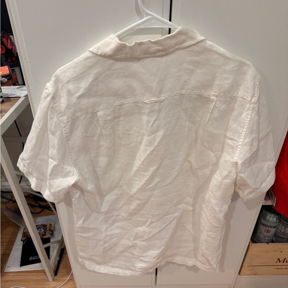 Brand new Alex Mill Men's camp White Button Down Shirt in linen size s - Picture 4 of 4
